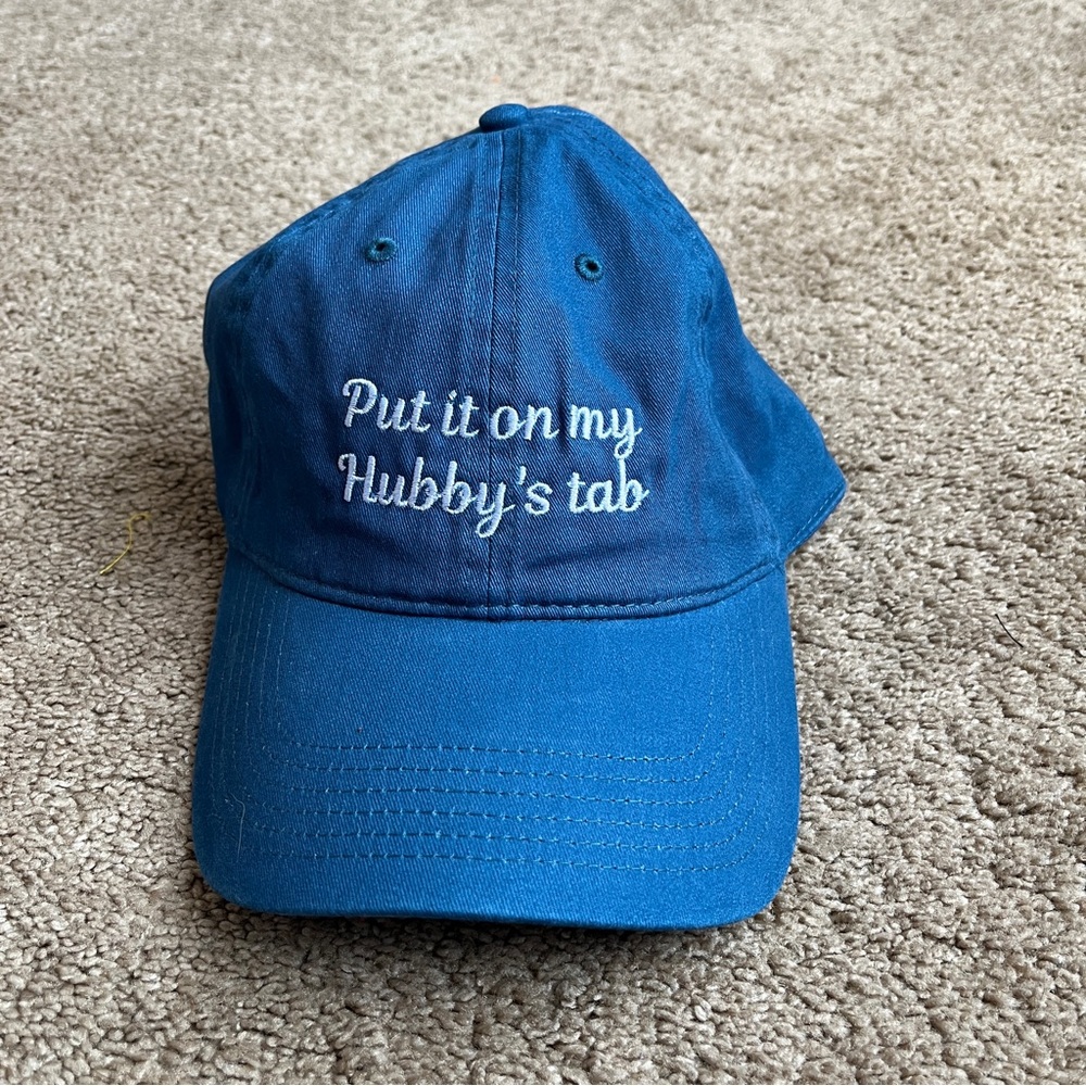 Put It On My Hubby’s Tab Embroidered Blue Hat